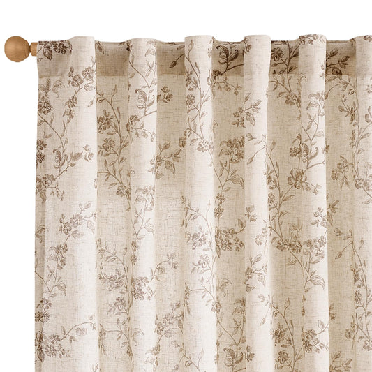 Lazzzy vue avant du lot de deux panneaux taupe floral, habillage élégant