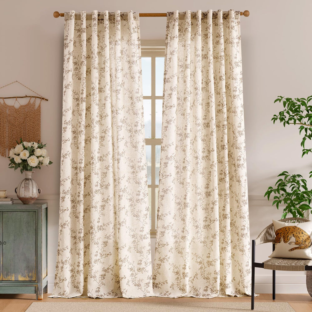 Lazzzy gros plan motif floral et texture lin, rendu naturel attrayant