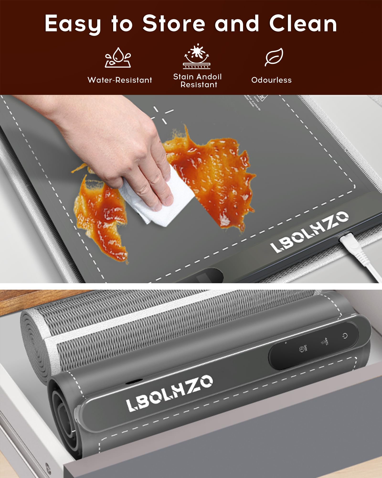 LBOLHZO accessoires cordon détachable et housse pour rangement pratique