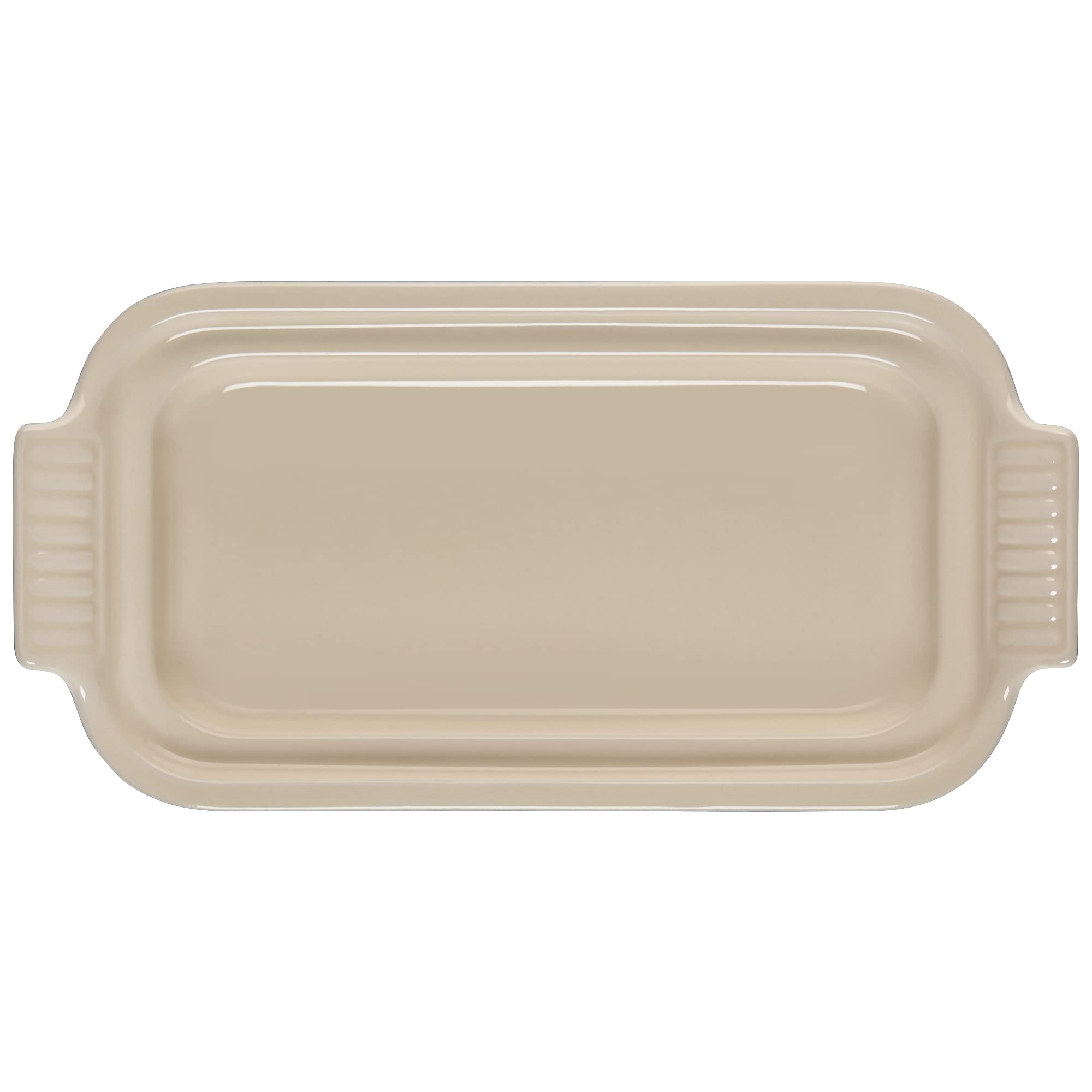 Le Creuset beurrier Heritage Marseille ouvert avec portion de beurre, service pratique