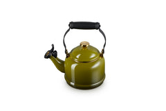 Le Creuset bouilloire demi vue face olive, design coloré et durable