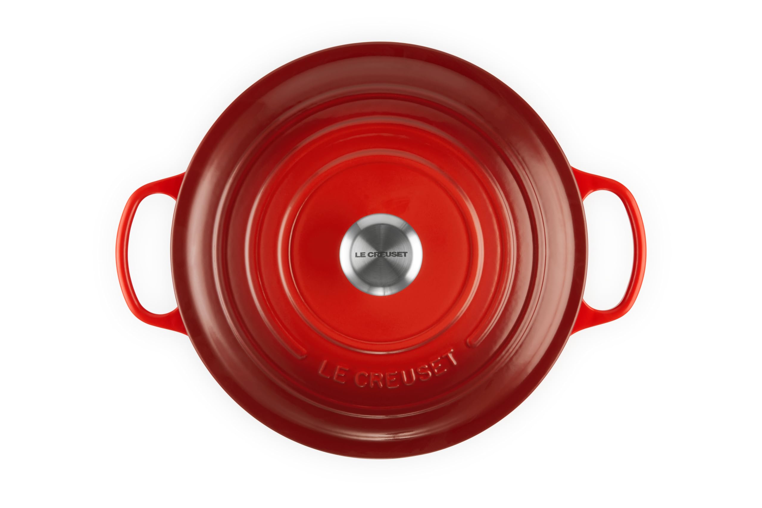 Le Creuset cocotte ouverte intérieur émail clair pour contrôle cuisson