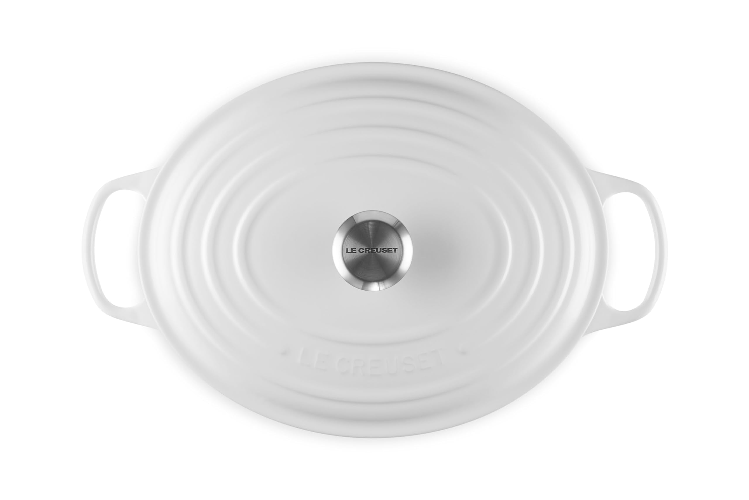 Le Creuset gros plan émail intérieur clair pour contrôler la cuisson