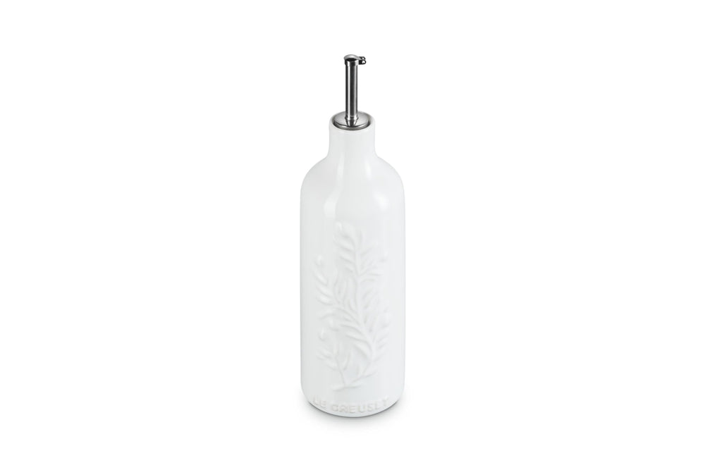 Le Creuset cruche face blanche montrant motif et silhouette, élévation d’esthétique