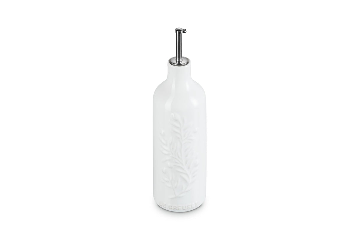 Le Creuset cruche face blanche montrant motif et silhouette, élévation d’esthétique