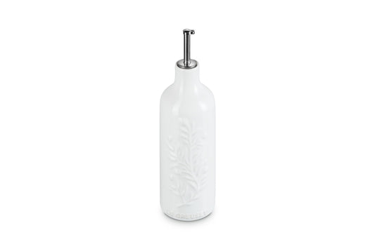 Le Creuset cruche face blanche montrant motif et silhouette, élévation d’esthétique
