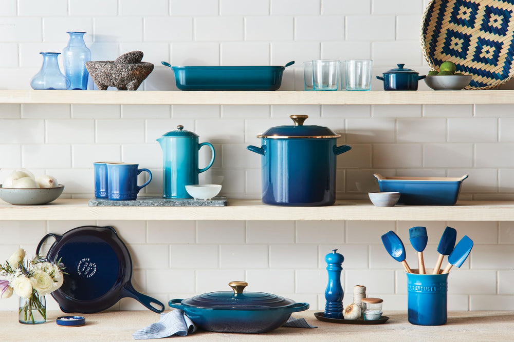 Le Creuset étiquette et finition du pot montrant qualité durable