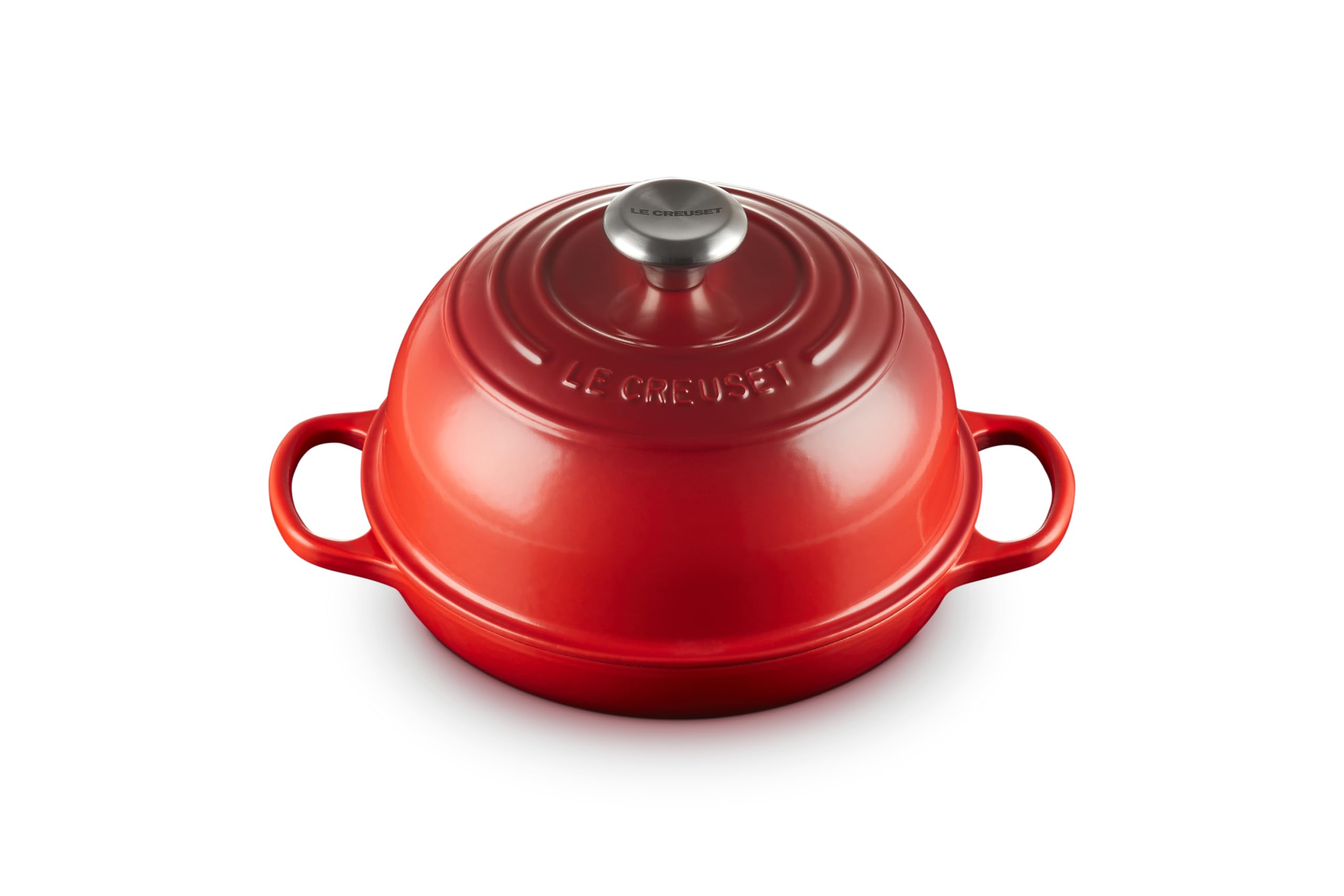 Le Creuset face avant du four à pain Cerise montrant le design et couleur attrayante