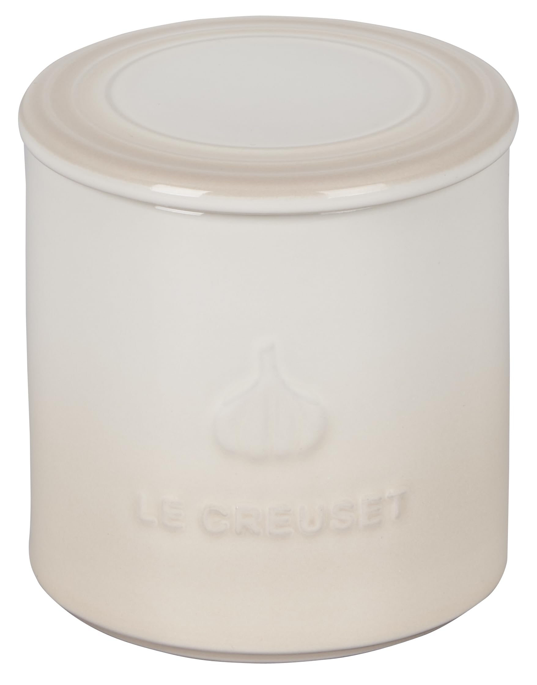 Le Creuset pot à ail vue avant affichant design et praticité