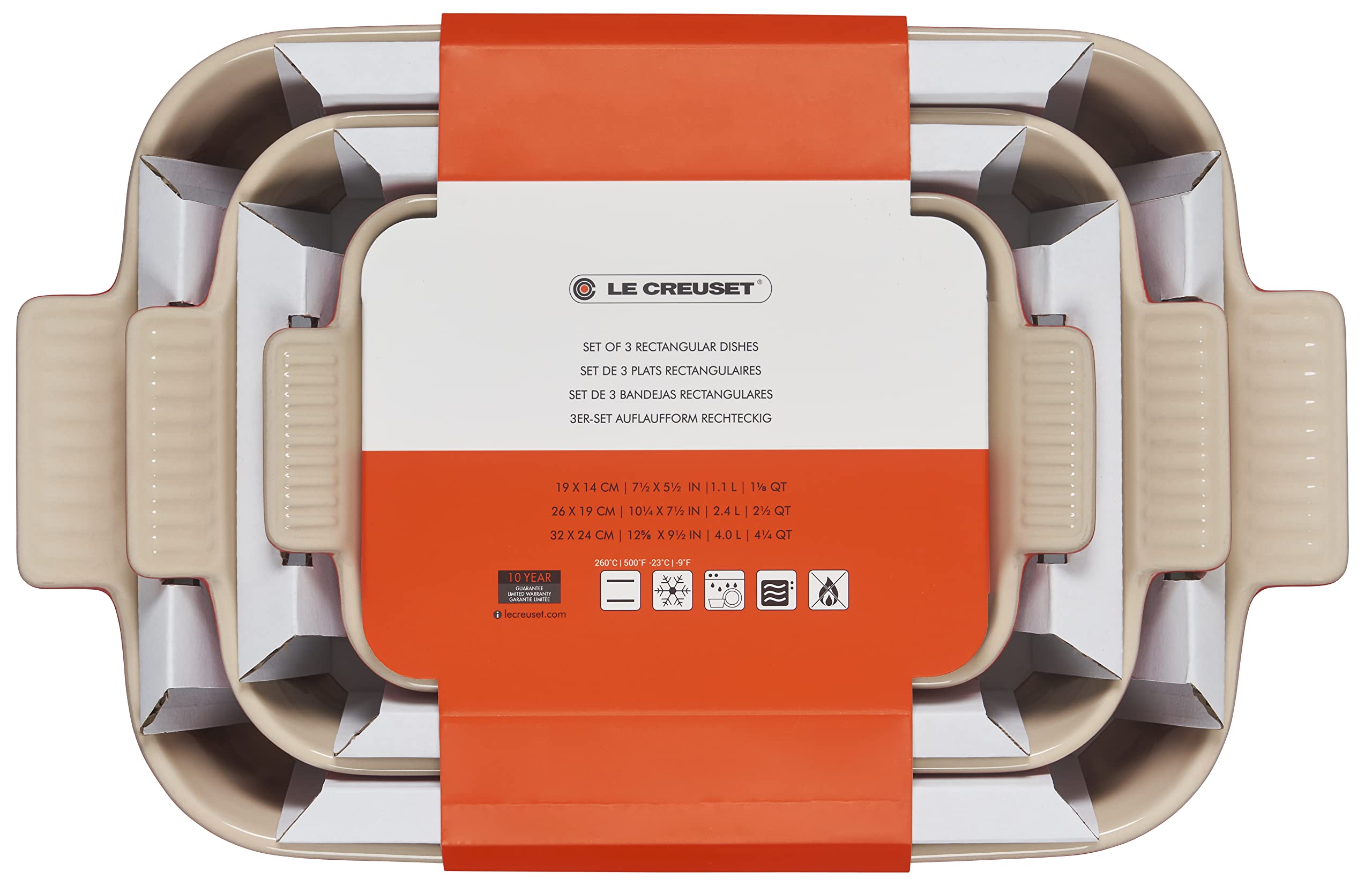 Le Creuset comparaison des trois tailles montrant choix pour portions et recettes