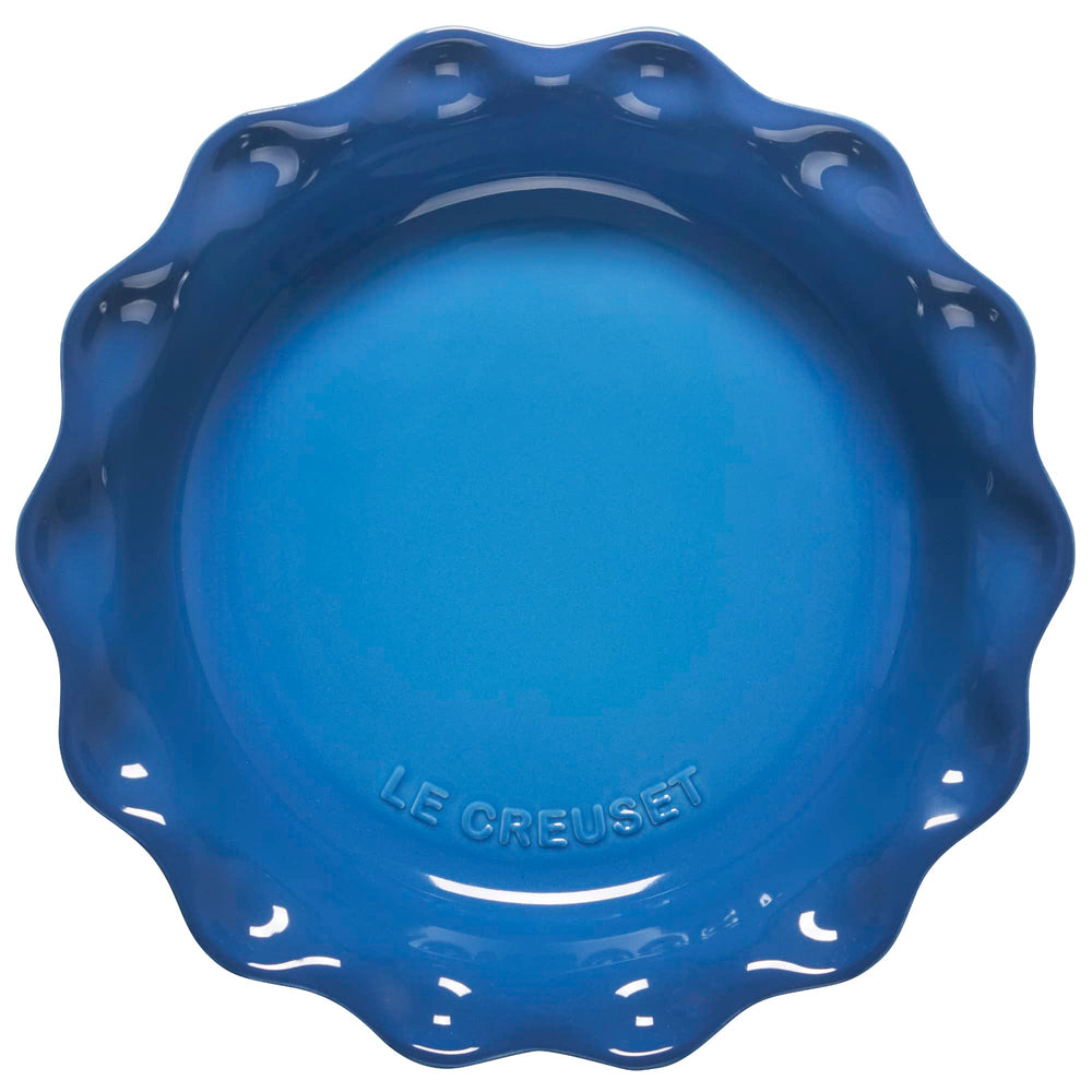 Le Creuset moule en usage tarte sortie du four maintien de la chaleur pour servir