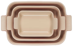 Le Creuset plat Heritage dans le four montrant brunissement uniforme des plats