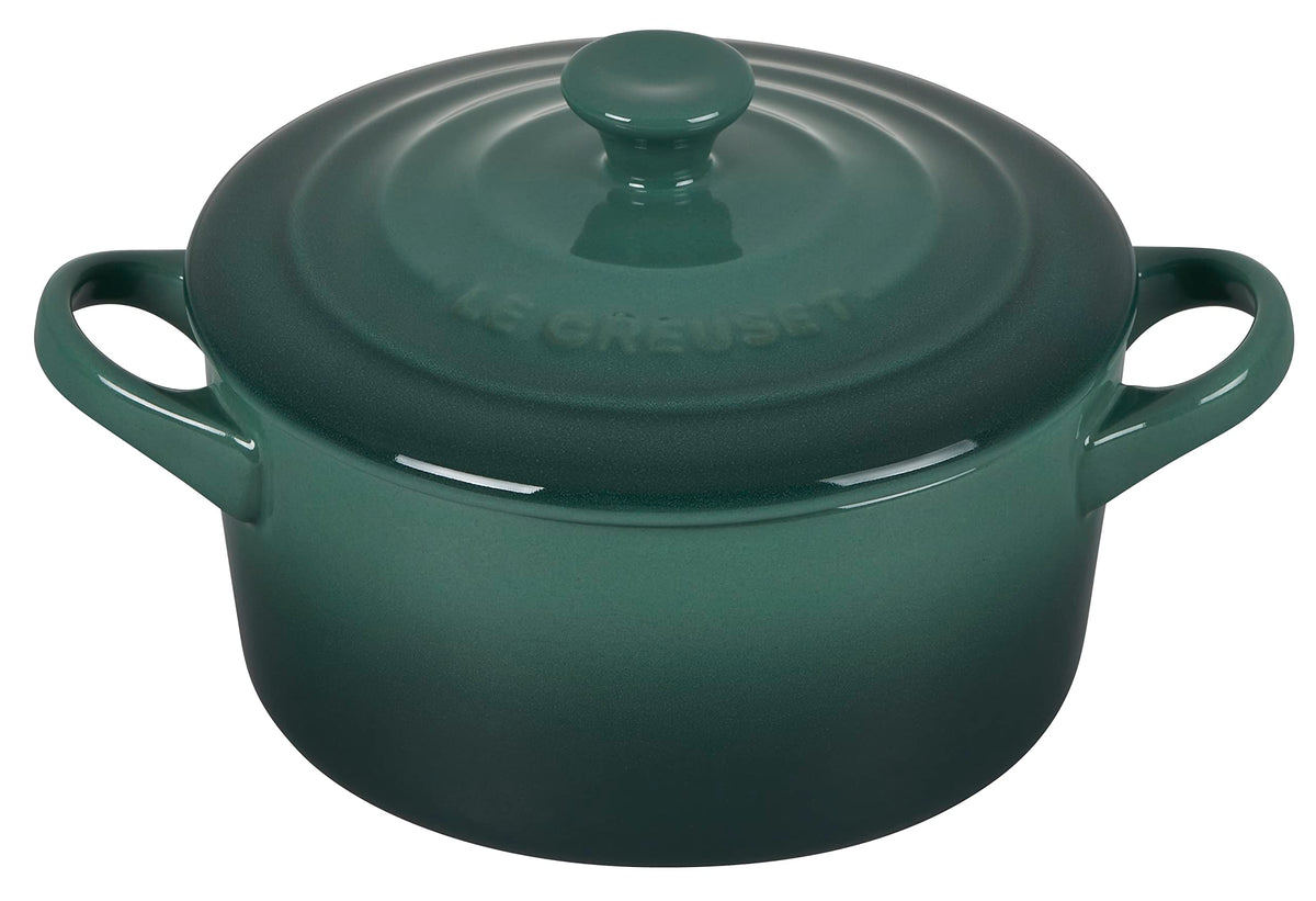Le Creuset mini cocotte artichaut face présentant la finition émaillée