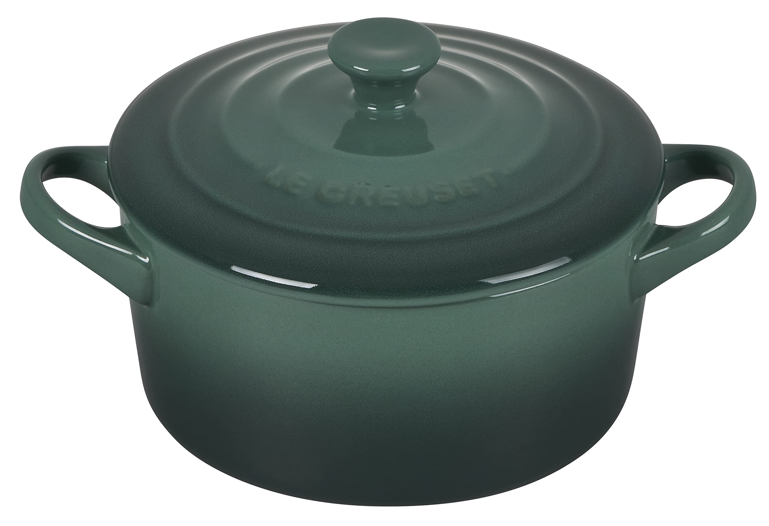 Le Creuset gros plan texture du grès révélant émail résistant et durabilité