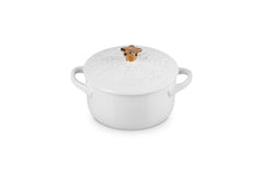 Le Creuset mini cocotte vue face blanche pour service festif