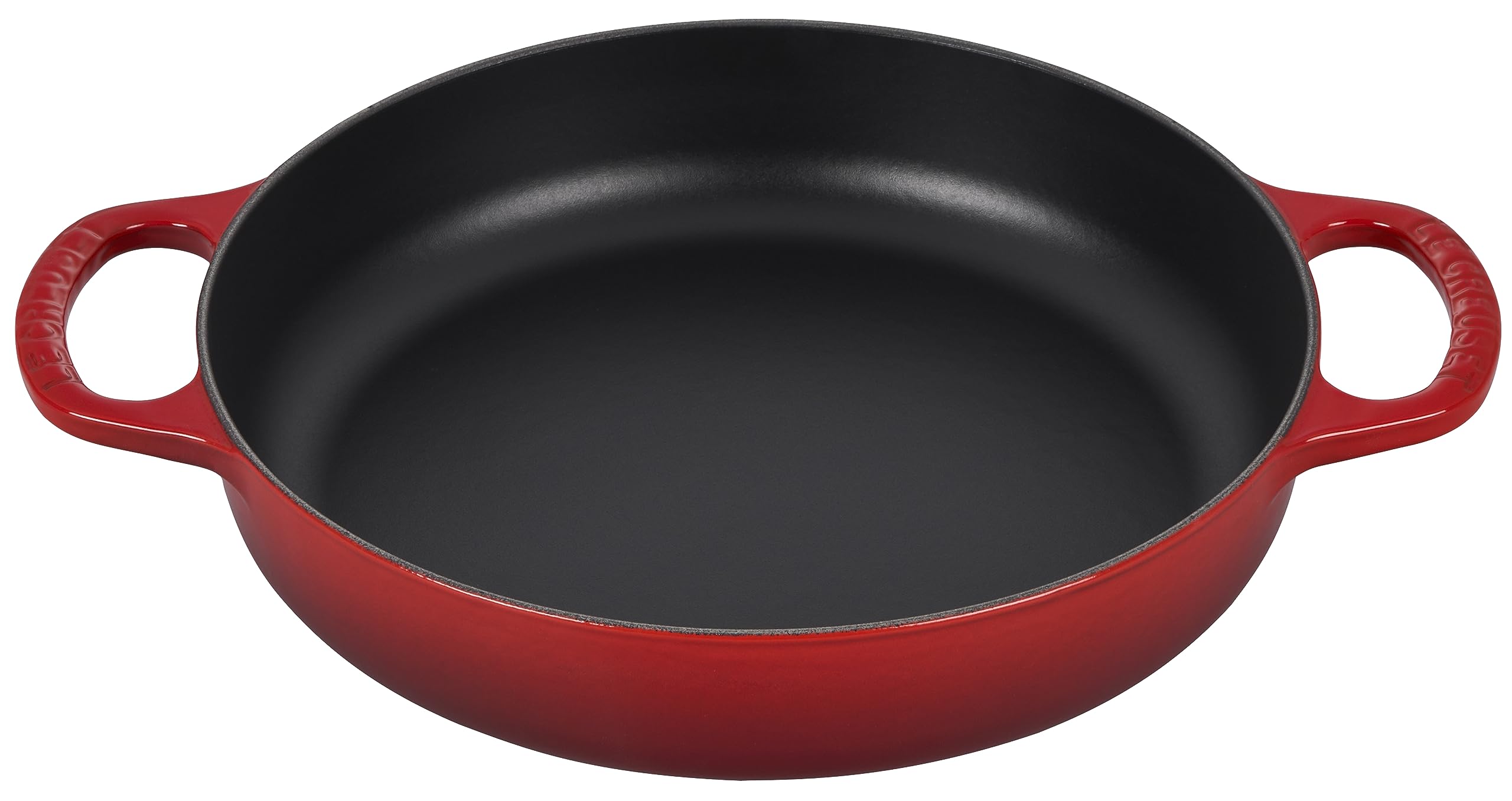 Le Creuset vue avant de la poêle Everyday 11" cerise pour une cuisson polyvalente