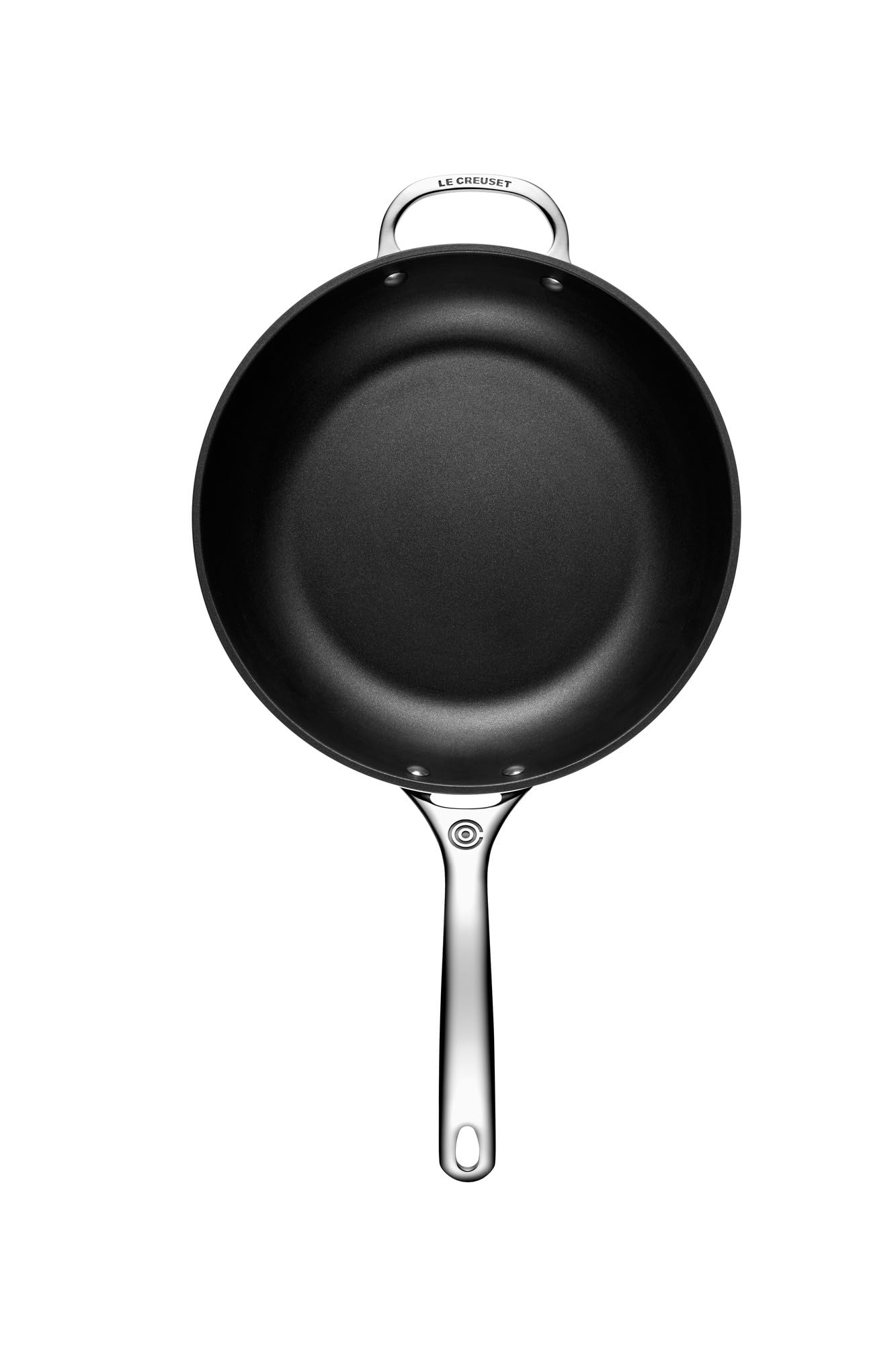 Le Creuset gros plan sur revêtement texturé triple-renforcé, pour meilleure saisie