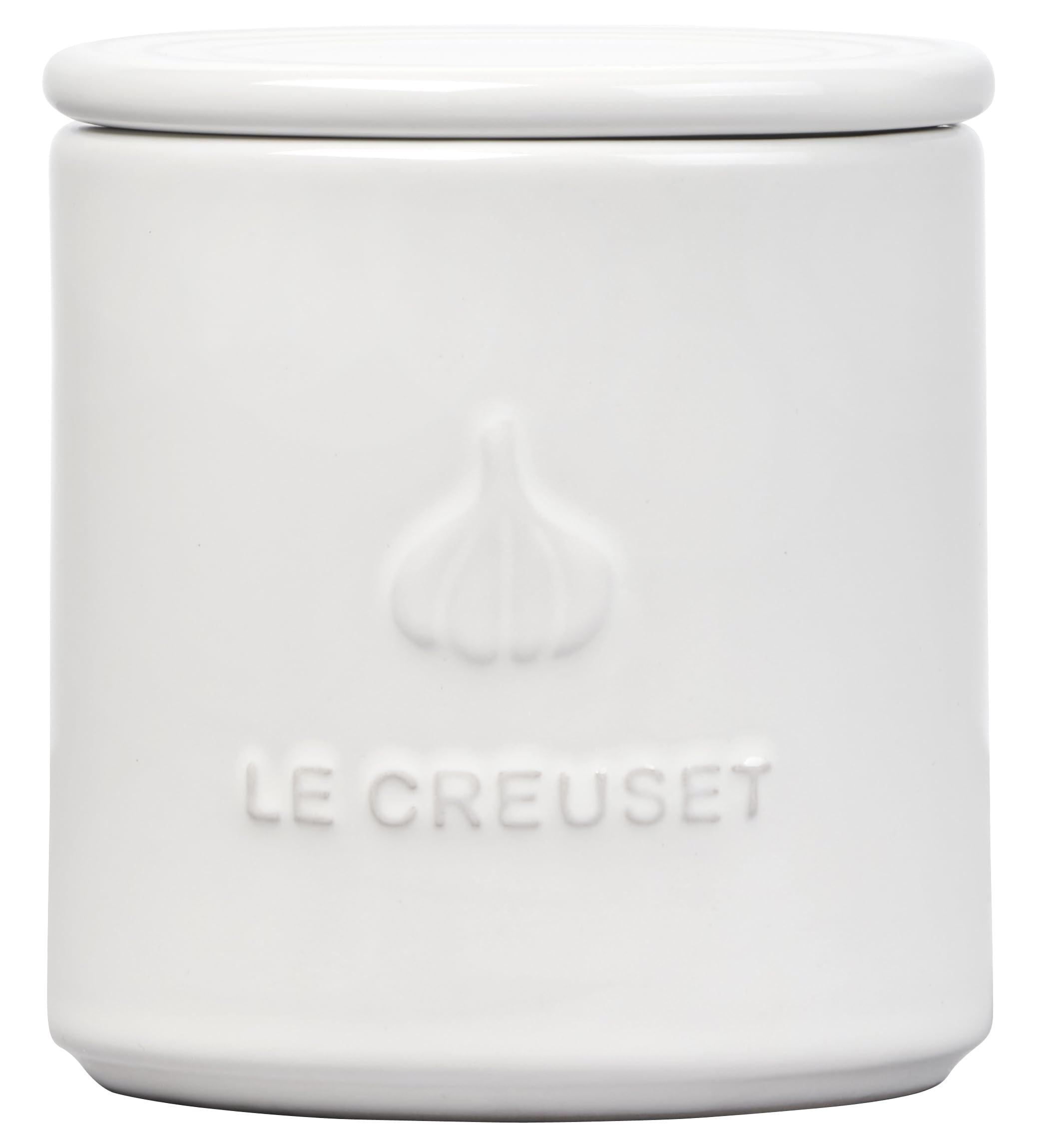 Le Creuset pot à ail face blanche élégant garde fraîcheur et style