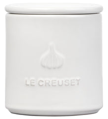Le Creuset pot à ail face blanche élégant garde fraîcheur et style