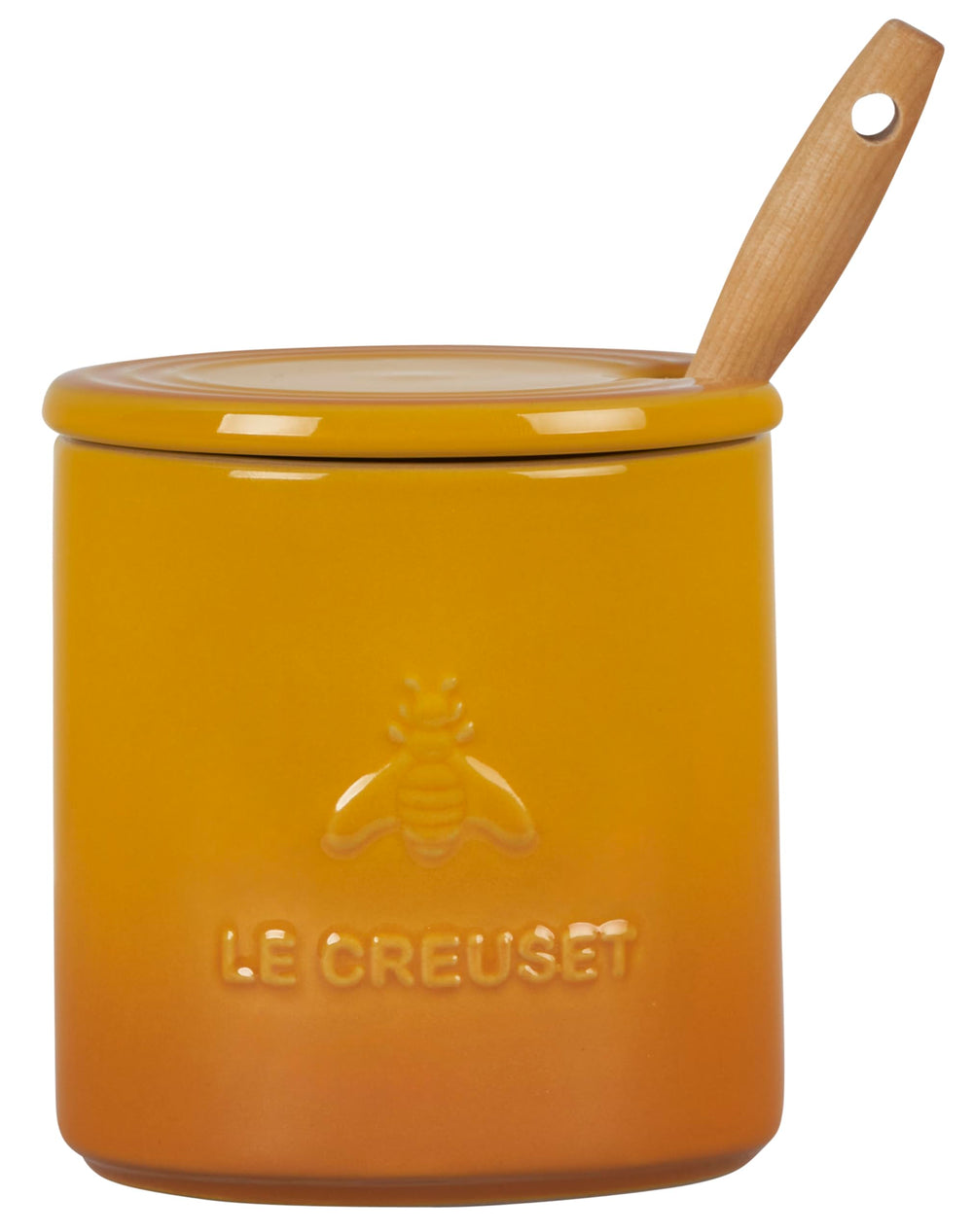 Le Creuset pot à miel à l'échelle 14 oz illustrant la taille compacte et utilité