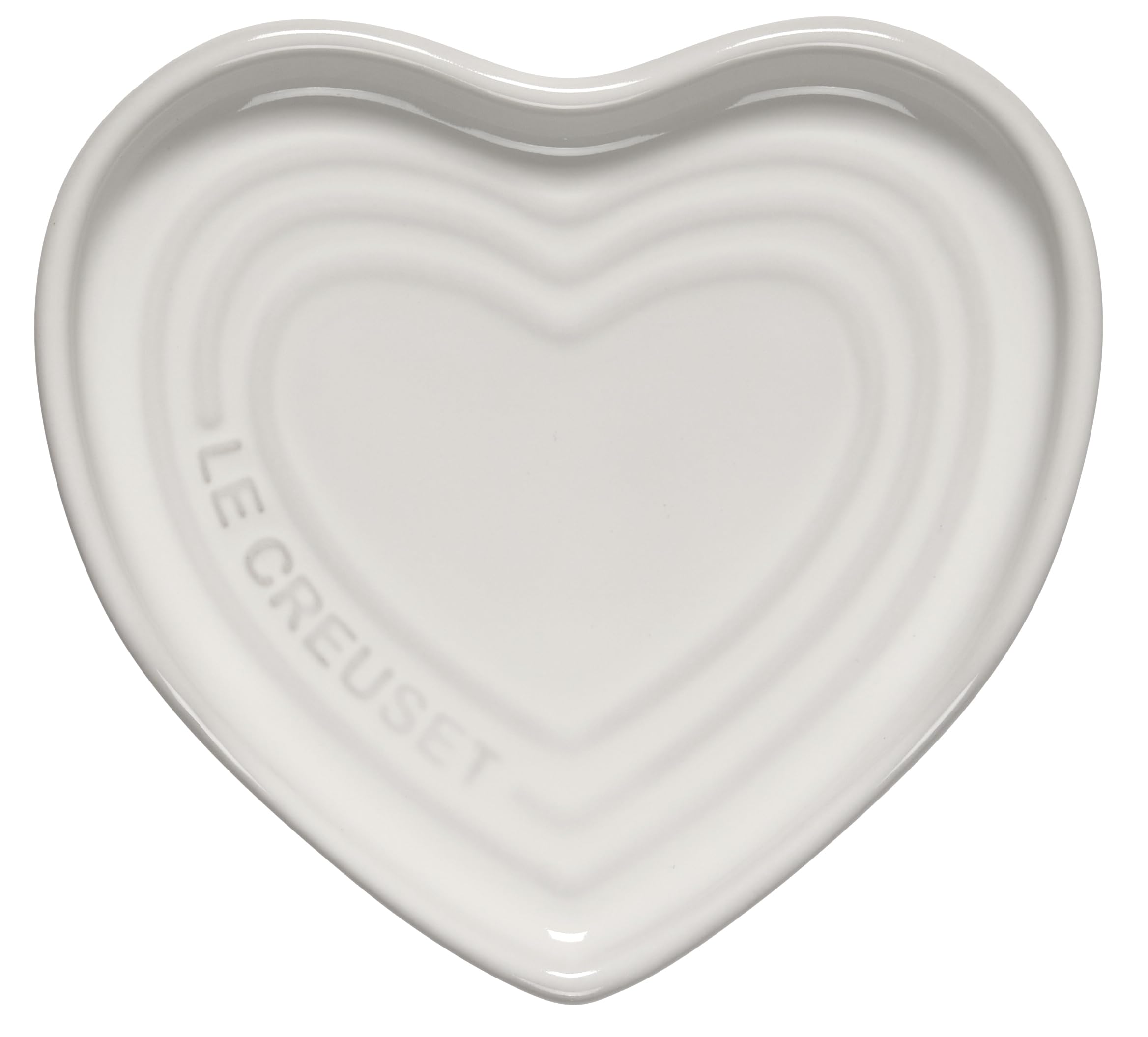 Le Creuset repose-cuillère face avant cœur blanc élégant et pratique
