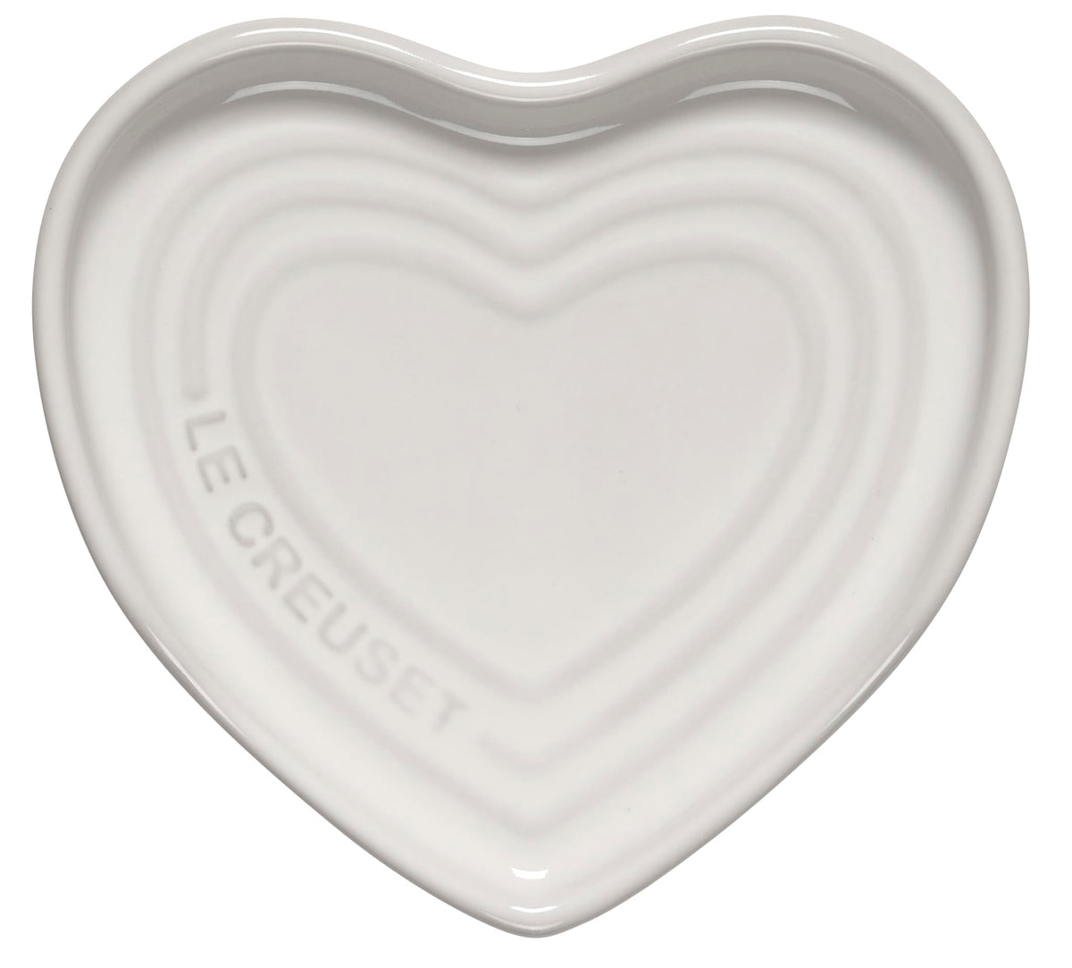 Le Creuset repose-cuillère face avant cœur blanc élégant et pratique