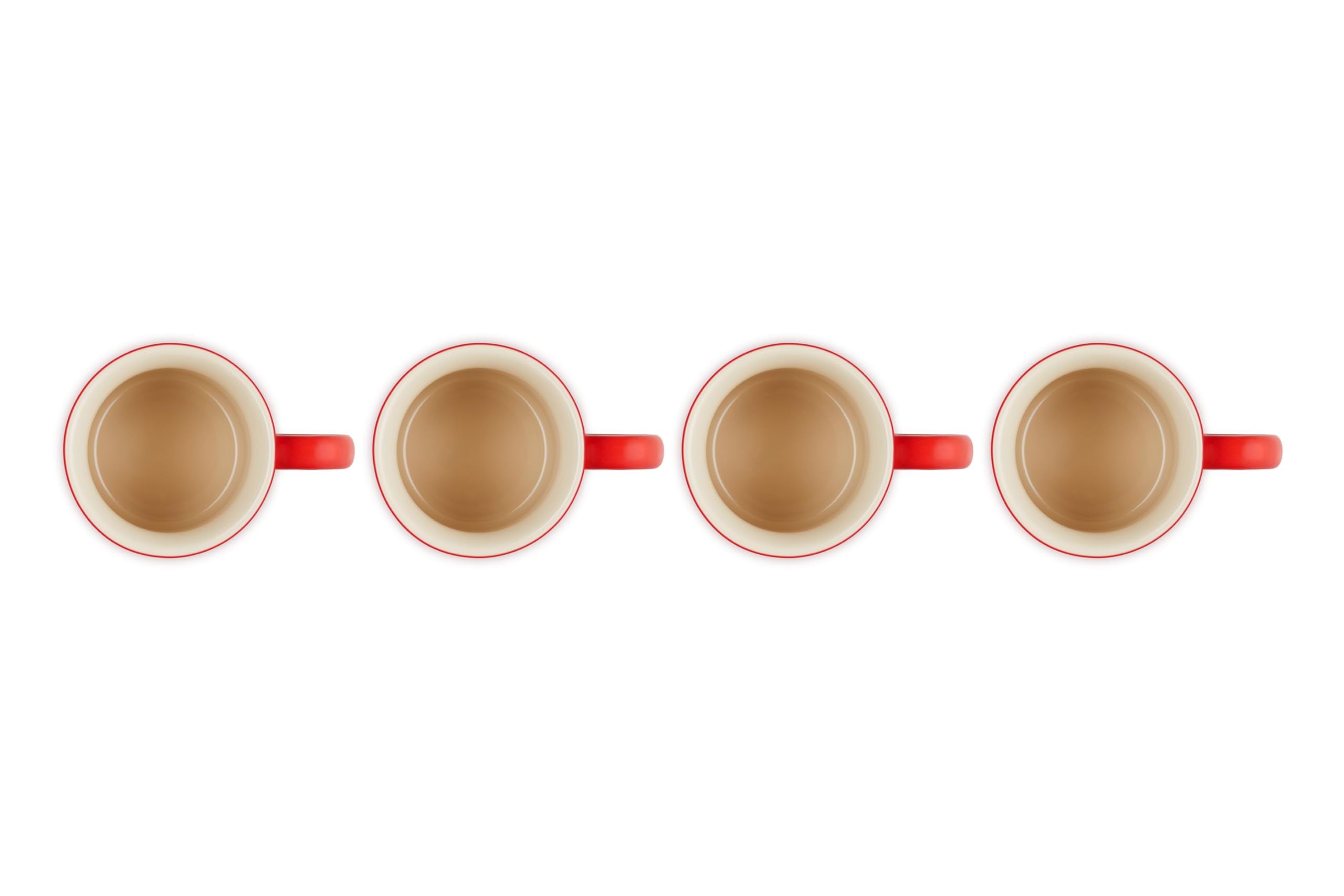 Le Creuset ensemble de 4 mugs Cerise pratique pour recevoir