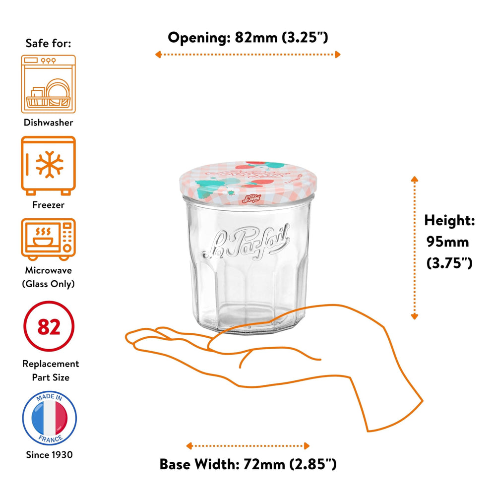 Le Parfait ouverture large facilitant le remplissage avec entonnoir pratique