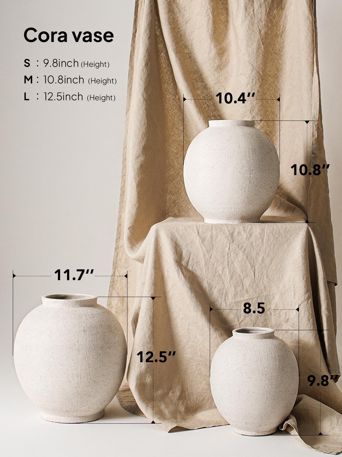LE TAUCI GARDEN vase présenté avec fleurs fraîches pour centre de table élégant