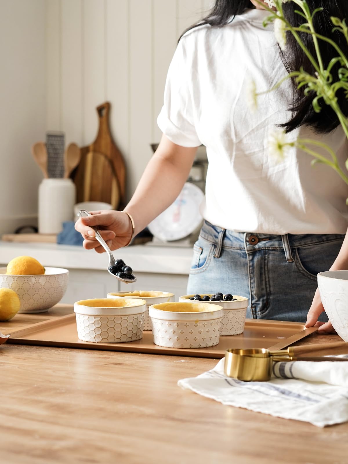 LE TAUCI lot de 4 ramekins assortis idéal pour servir plusieurs convives