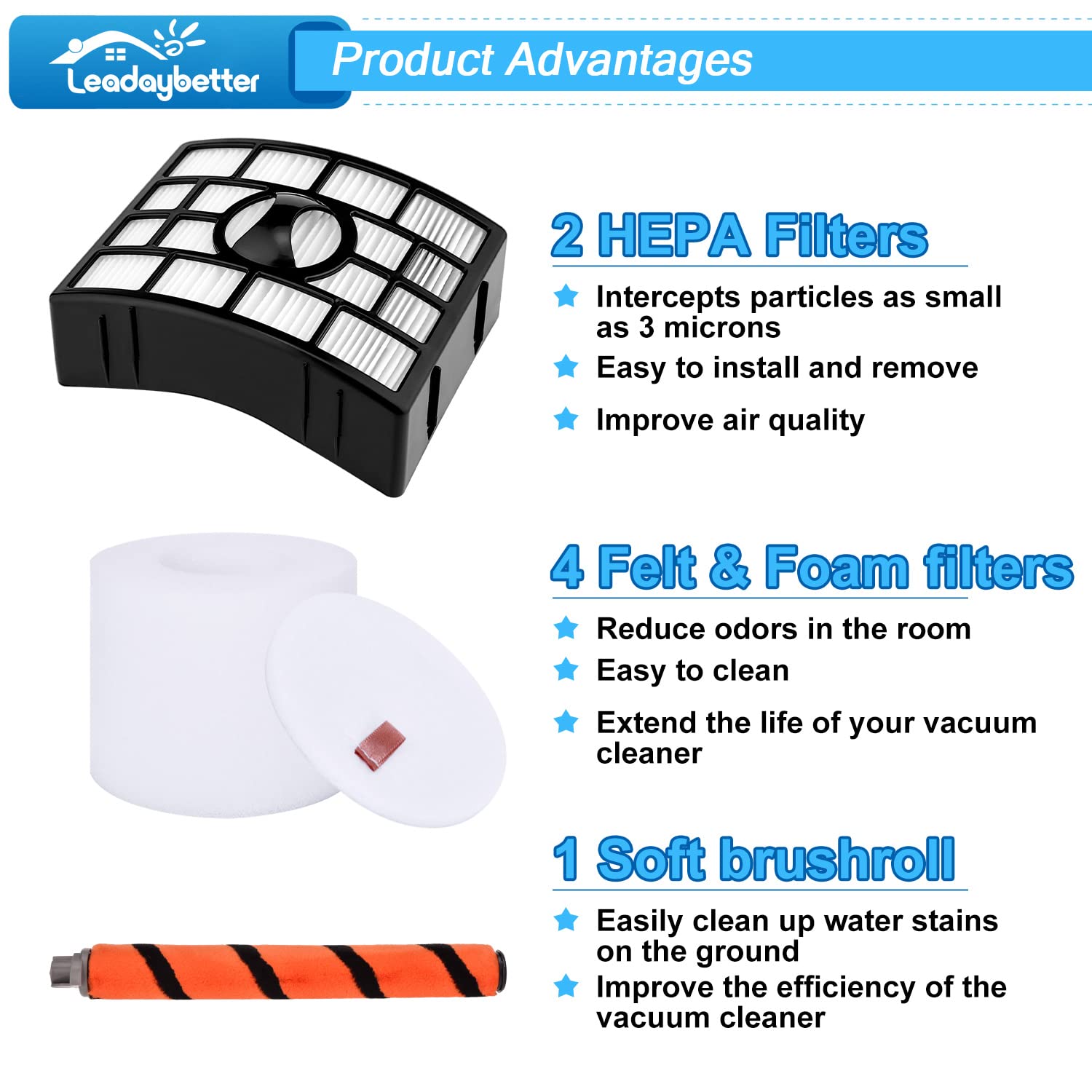 Leadaybetter mousses et feutres d'appoint alignés pour protection moteur et filtration