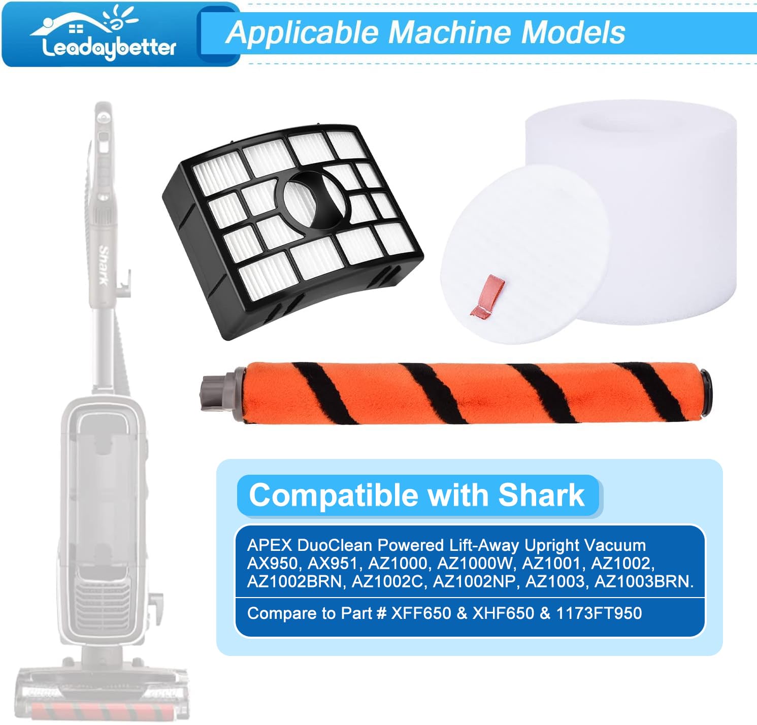 Leadaybetter filtre principal H12 gros plan montrant texture dense pour meilleure filtration
