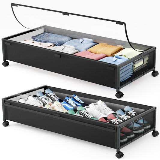 LeArex vue avant du bac sous-lit montrant gain d'espace