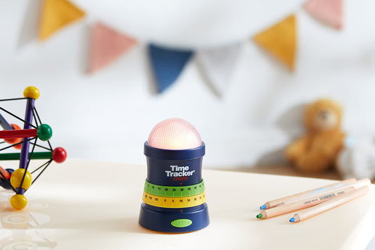 Learning Resources gros plan sur les molettes du Time Tracker Mini pour réglages rapides et simples