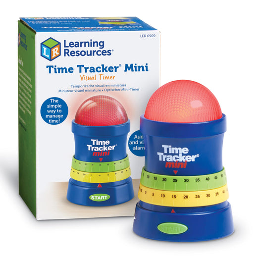 Learning Resources face avant du Time Tracker Mini montrant voyants et boîtier, améliore la clarté temporelle