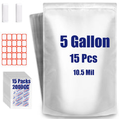 Leboduo vue avant du sac 5 gallon montrant l'impression et fermeture, protection visible