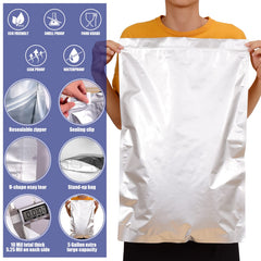 Leboduo sac scellé avec pince montrant méthode de scellement simple et sûre