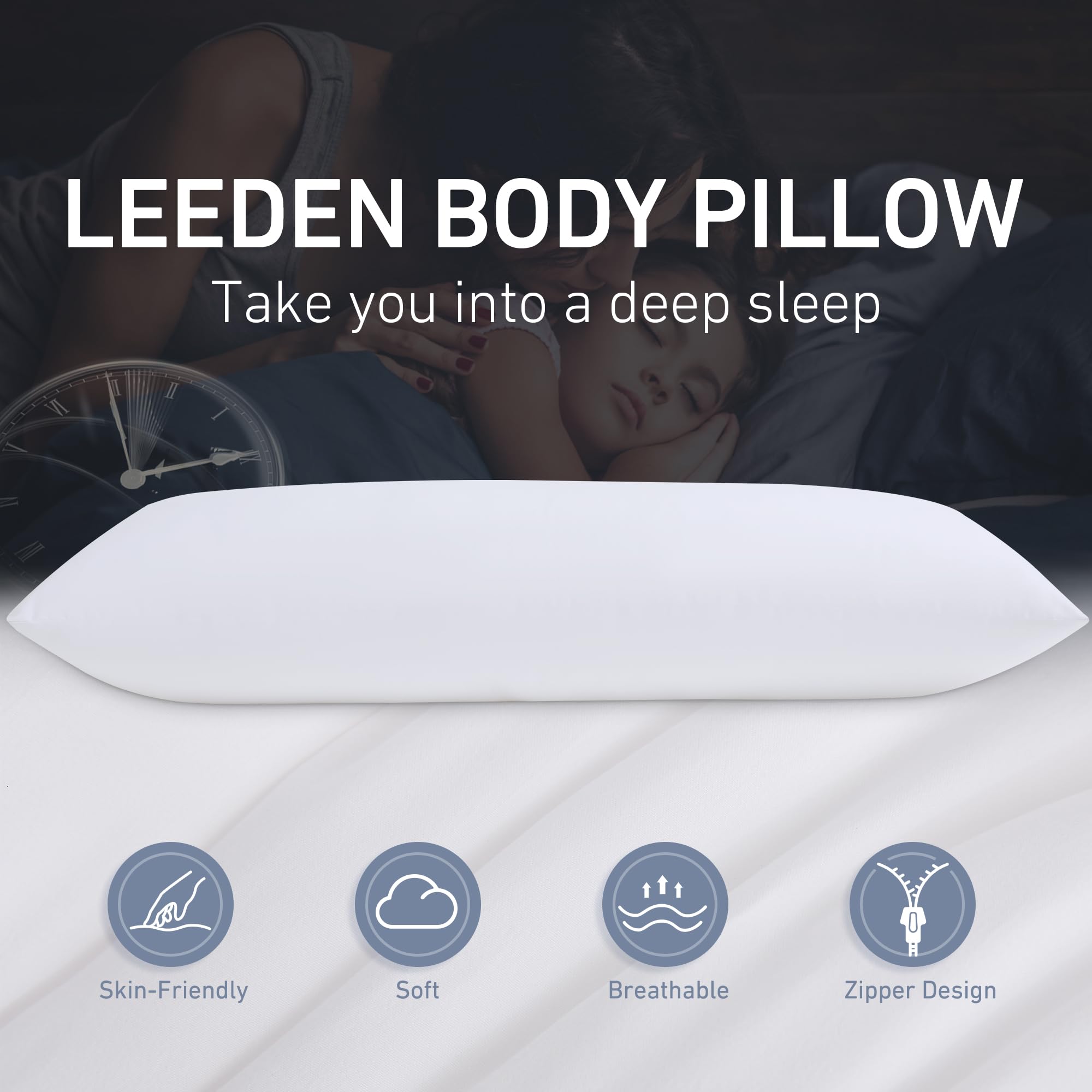 Leeden coussin à l'échelle près d'un mètre pour visualiser la taille 20 x 54