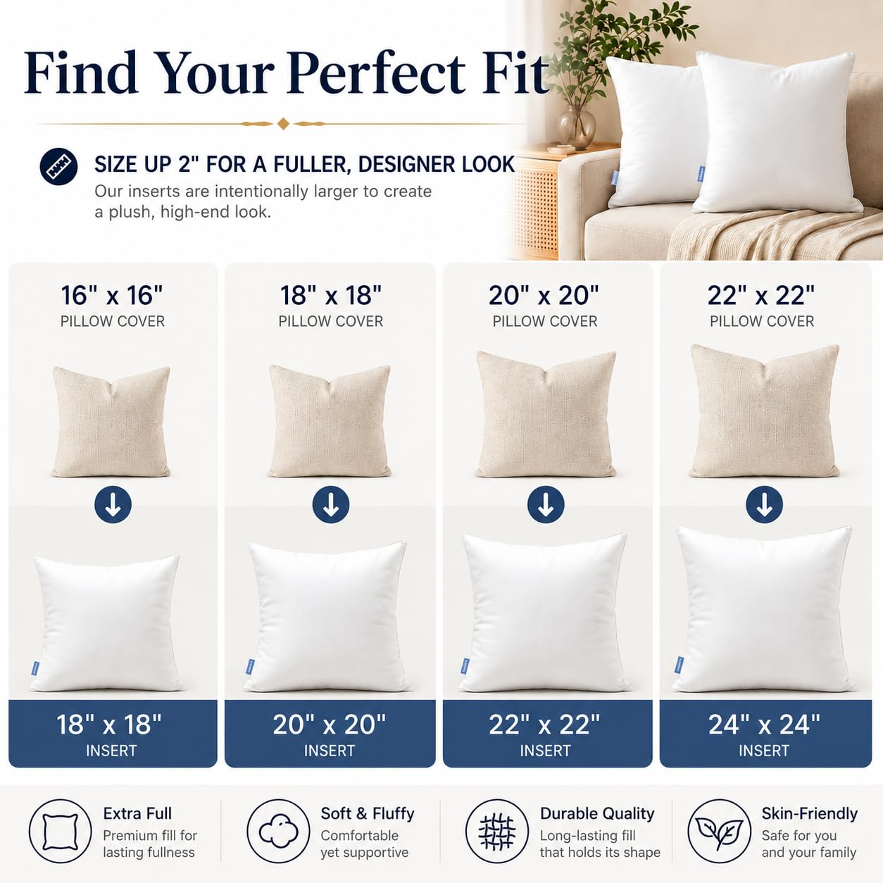 Leeden coussin à l'échelle avec livre montrant taille pratique et proportion