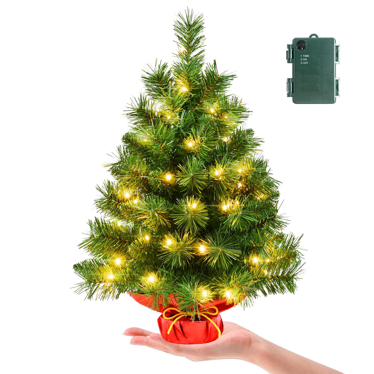 leeheeyee sapin entier sur table, apporte ambiance festive