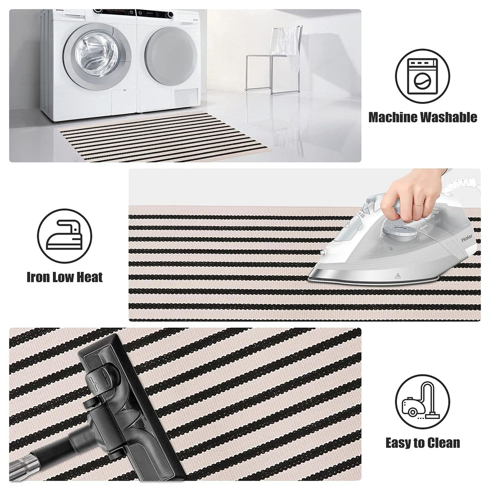LEEVAN tapis à côté d'une chaise montrant échelle et dimensions réelles