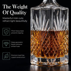 Lefonte decanter avec bouteille et verres pour présentation conviviale