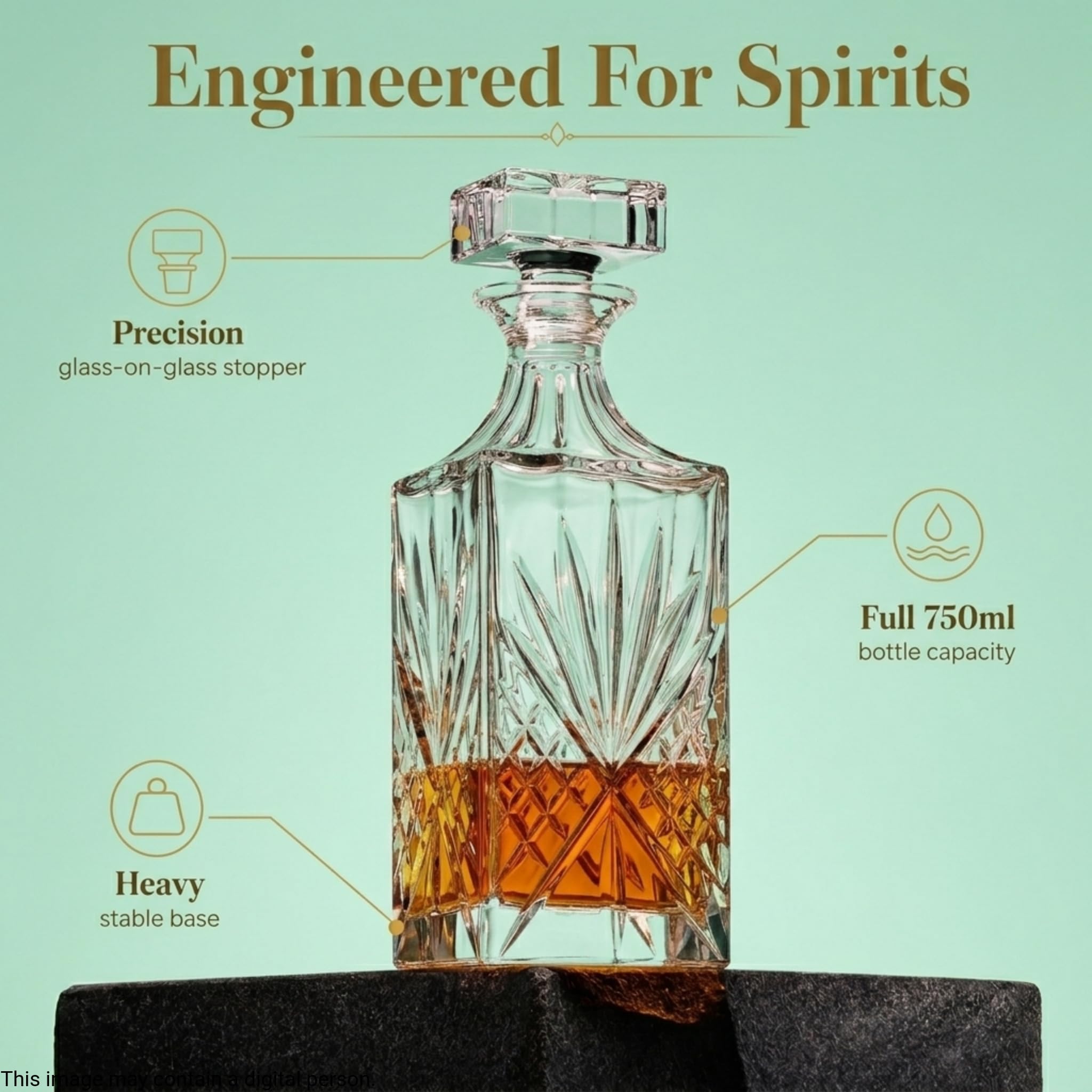 Lefonte carafe en service versant whisky pour un service raffiné
