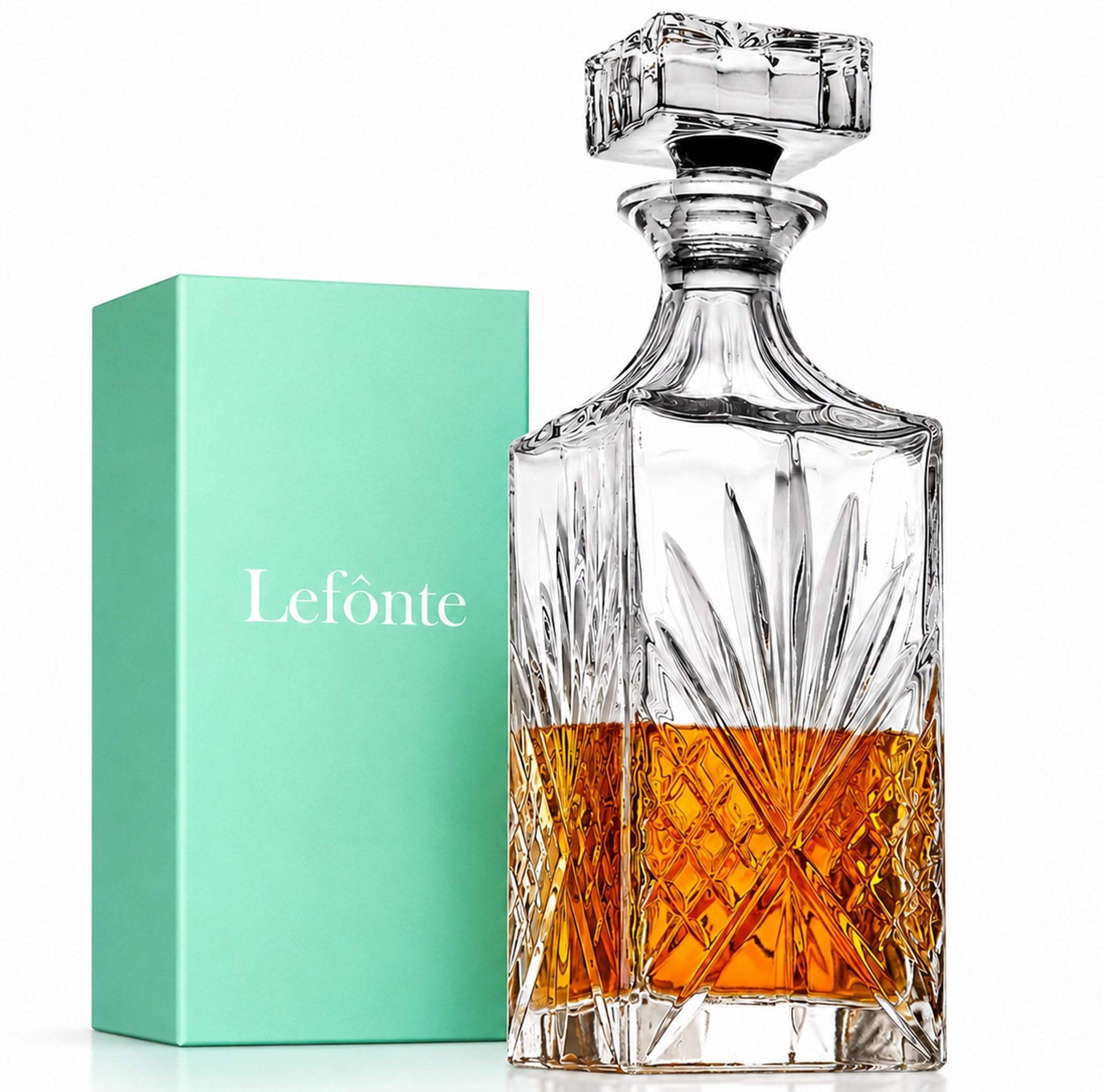 Lefonte carafe Irish Cut vue de face mettant en valeur l'élégance