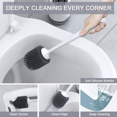 Lefree brosse en usage dans une cuvette pour nettoyage 360° sans rayures