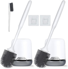 Lefree ensemble complet deux brosses WC et supports pour gain de place