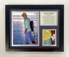 Legends Never Die collage Jimmy Buffett vue de face, belle présentation prête à accrocher