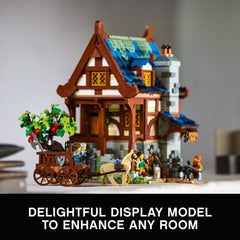 LEGO forge éclairée avec brique lumineuse, ambiance chaleureuse et réaliste