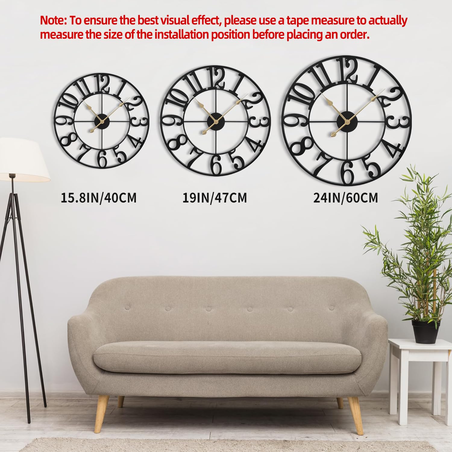 LEIKE horloge accrochée dans une entrée, visibilité pratique