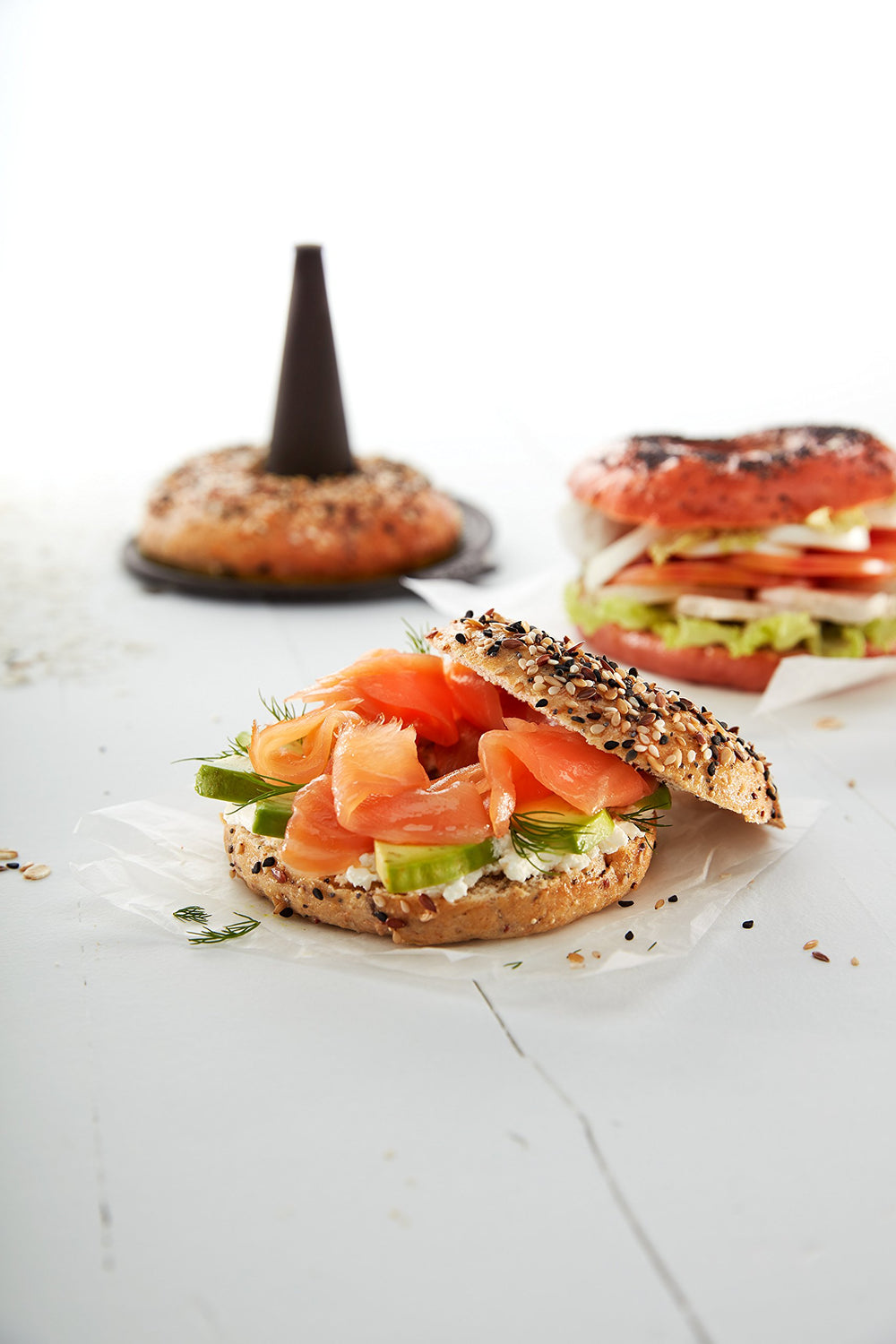 Lekue: moules placés au four avec bagels brunis, cuisson homogène